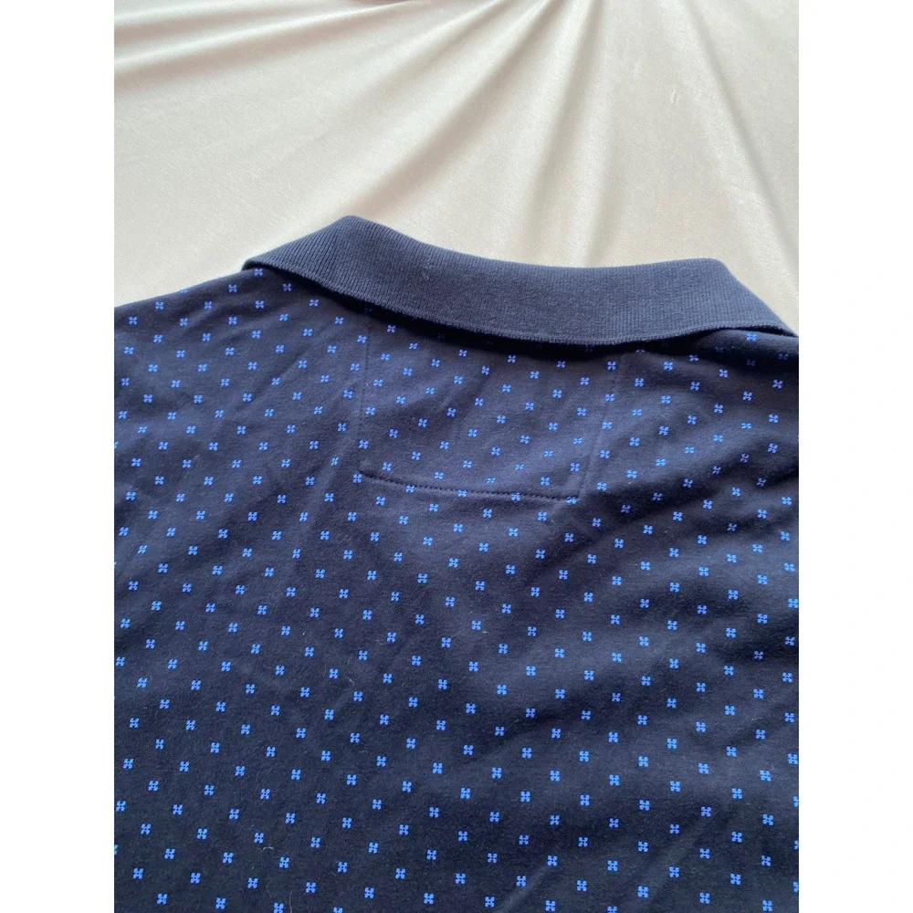Banana Republic Luxury Touch Polo Shirt Mens Large Slim Fit Navy Blue 424807-01